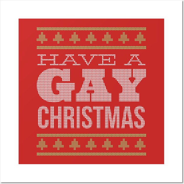 Gay Christmas Wall Art by Christyn Evans